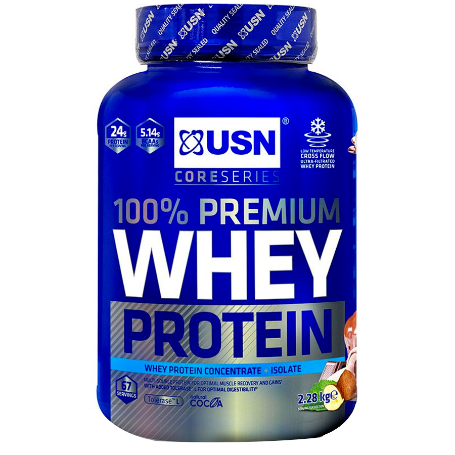 USN 100% Whey Protein Premium Jahoda 908 Gramů