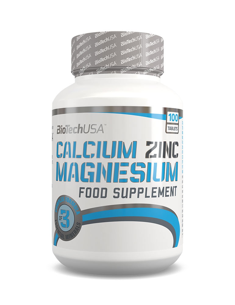 BiotechUSA Calcium Zinc Magnesium Slaný arašídový karamel 100 Tablet