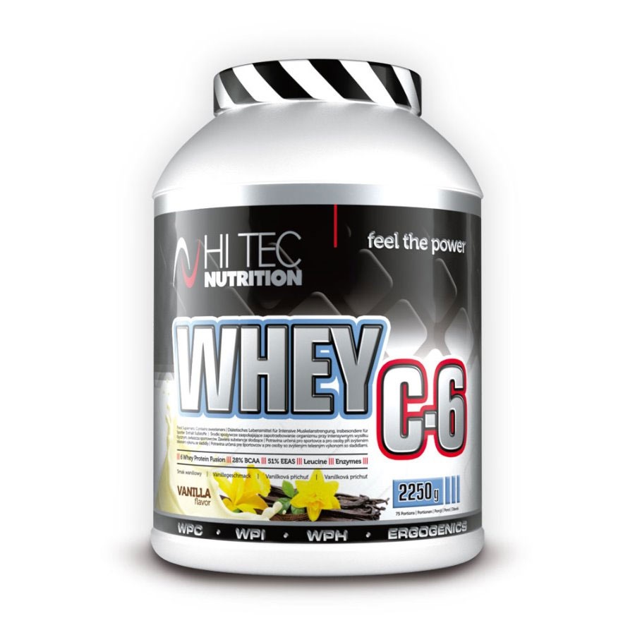 HiTec Nutrition Whey C-6 Vanilka, Borůvka 2250 Gramů