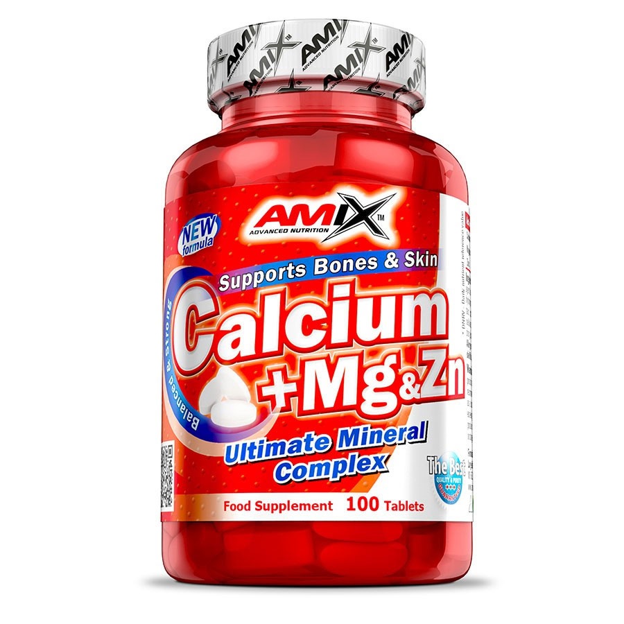 Amix Nutrition Calcium + Mg & Zn Citron, Limetka 100 Tablet