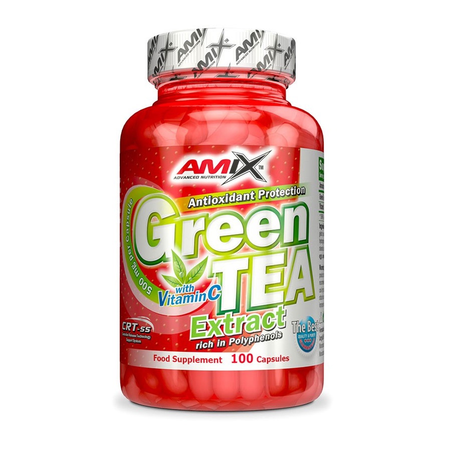 Amix Nutrition Green TEA Extract with Vitamin C Citron, Limetka 100 Kapslí