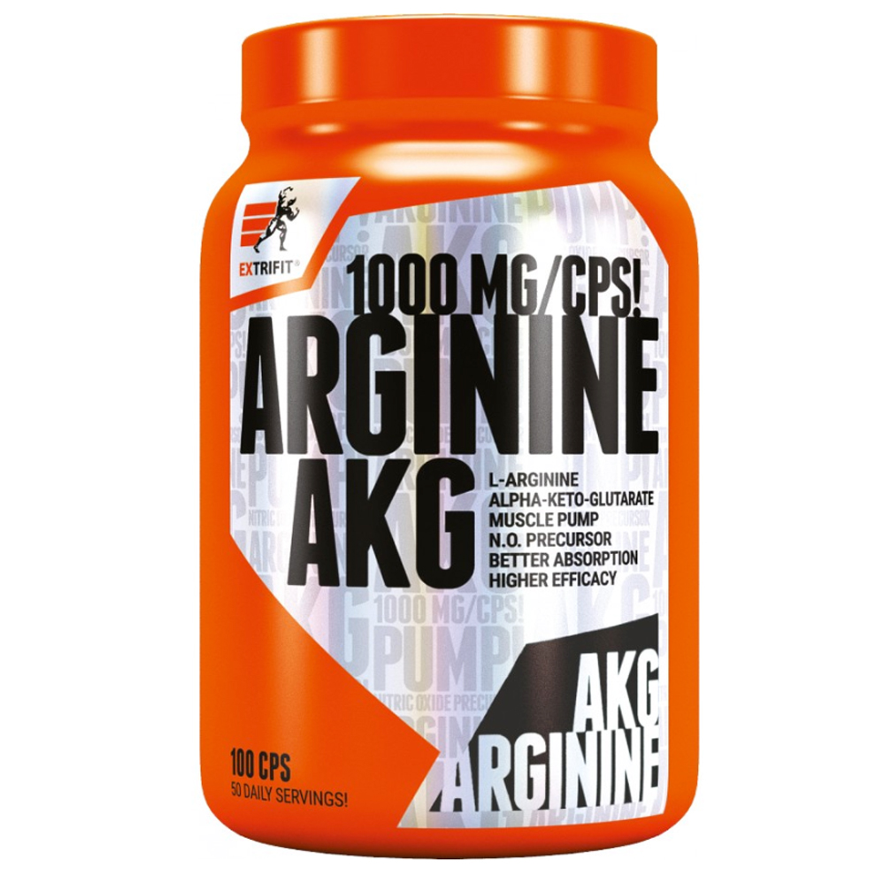 Extrifit Arginine AKG 1000 mg Šedo, Oranžová 100 Kapslí