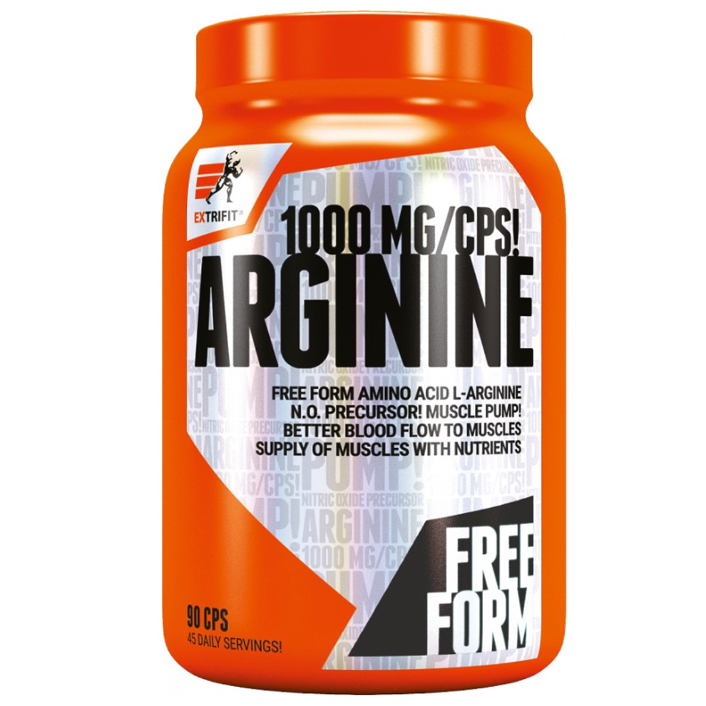 Extrifit Arginine 1000 mg Šedo, Oranžová 90 Kapslí