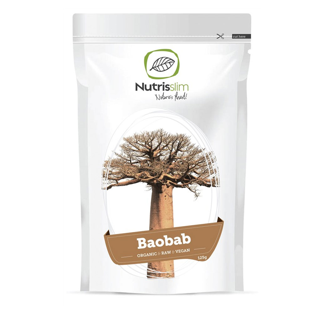 Nutrisslim Baobab Fruit Powder BIO Bez příchutě 125 Gramů