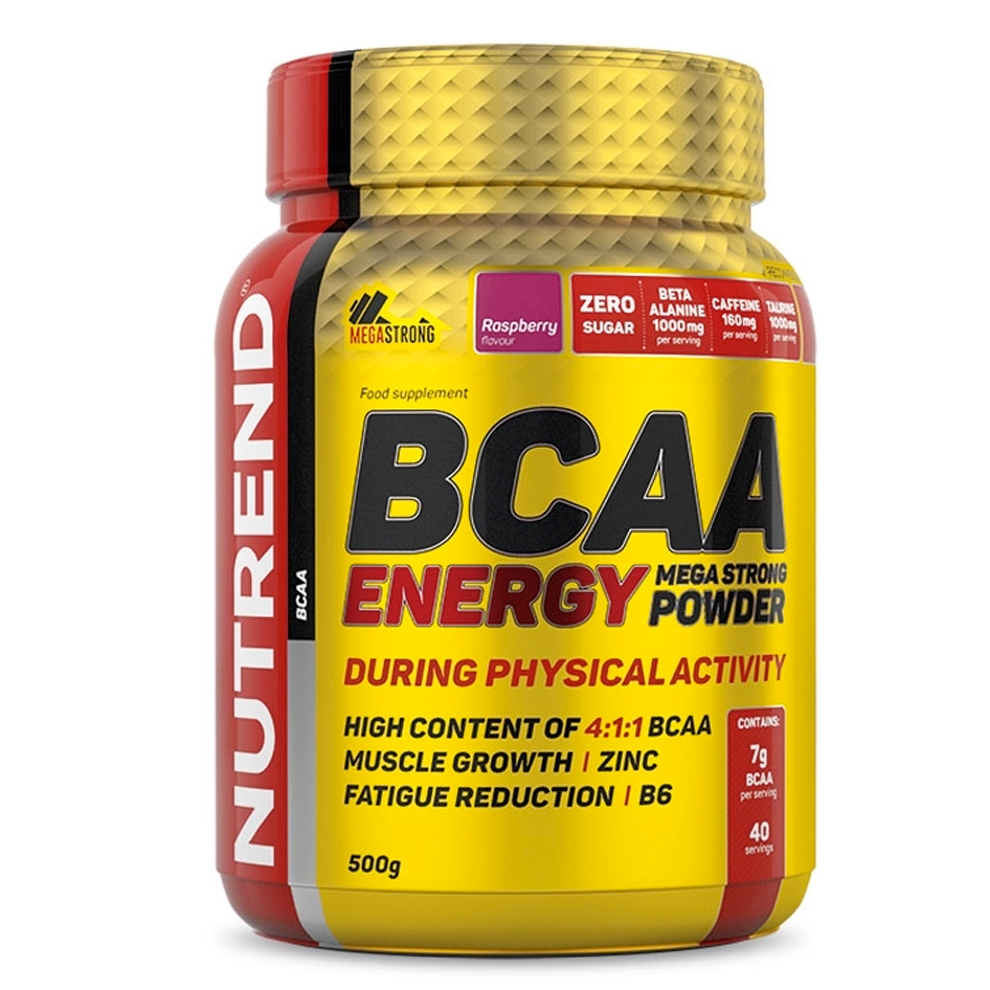 Nutrend BCAA Energy Mega Strong Powder Pomeranč 500 Gramů