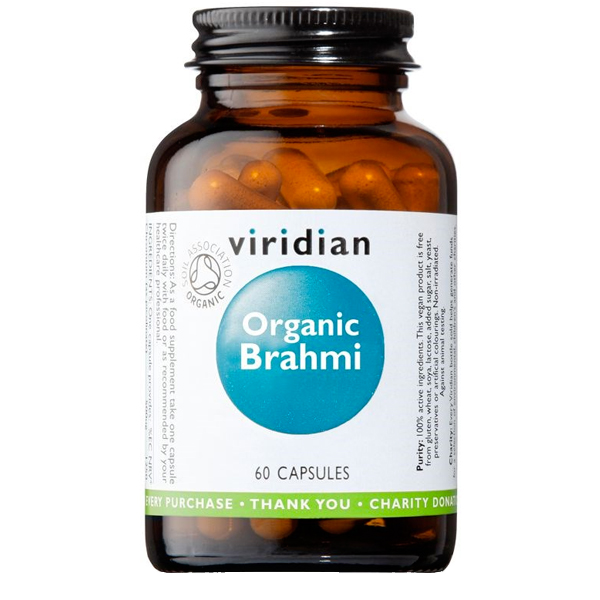 Viridian Organic Brahmi Bez příchutě 60 Kapslí