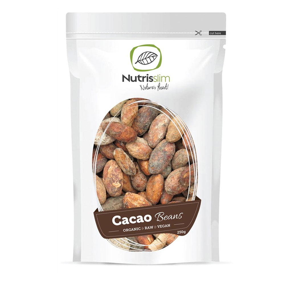 Nutrisslim Cacao Beans BIO Bez příchutě 250 Gramů