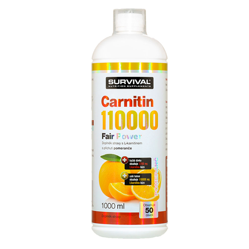 Survival L-Carnitin 110000 Pomeranč 1000ml