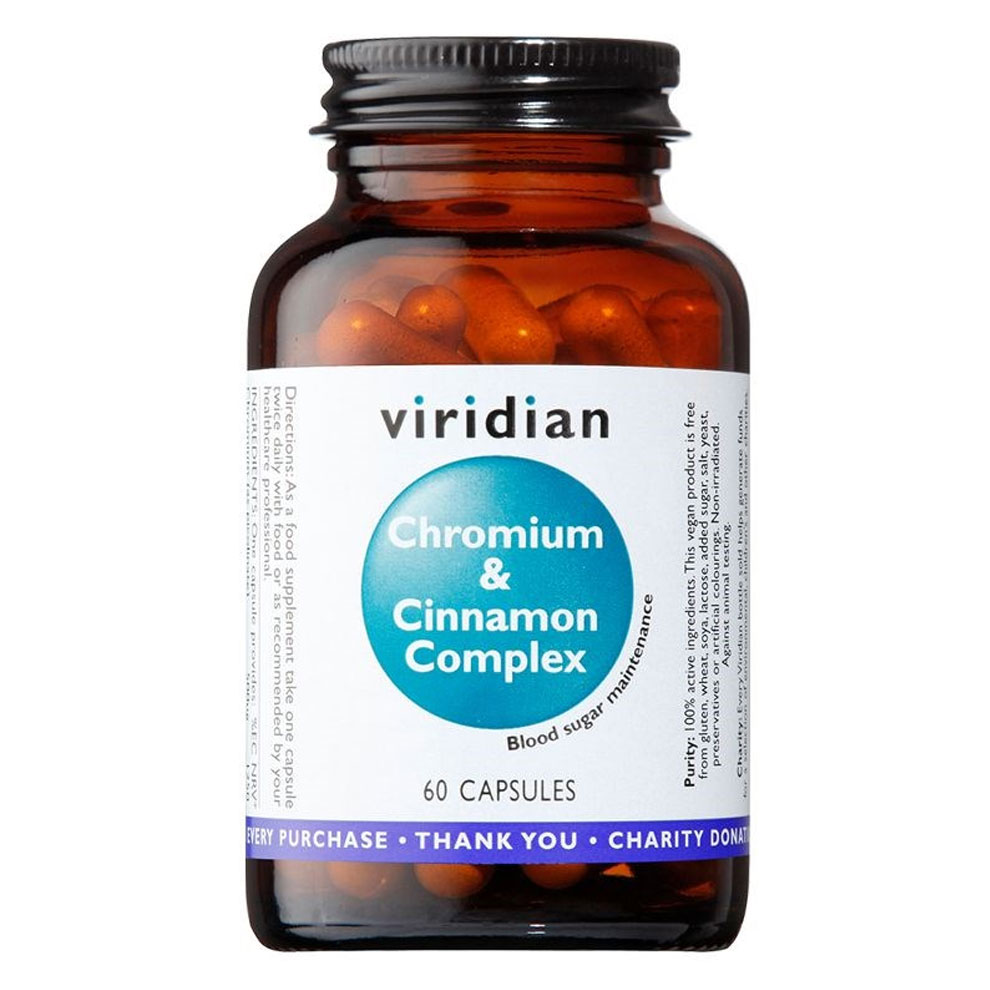 Viridian Chromium & Cinnamon Complex Bez příchutě 60 Kapslí