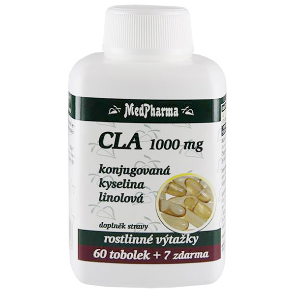 MedPharma CLA 1000 mg - konjugovaná kyselina linolová Bílá 67 Tablet