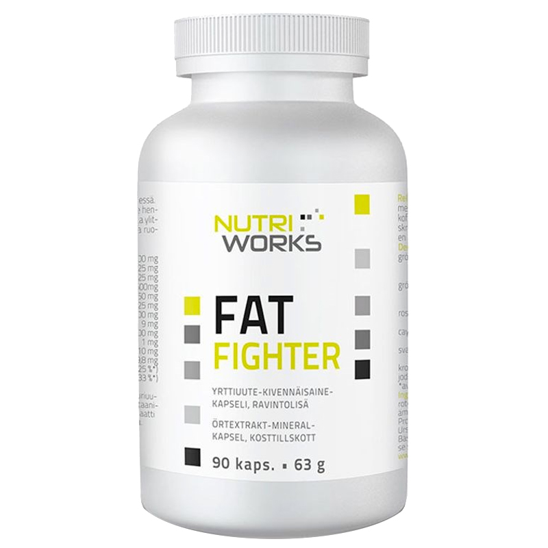NutriWorks Fat Fighter Bez příchutě 90 Kapslí