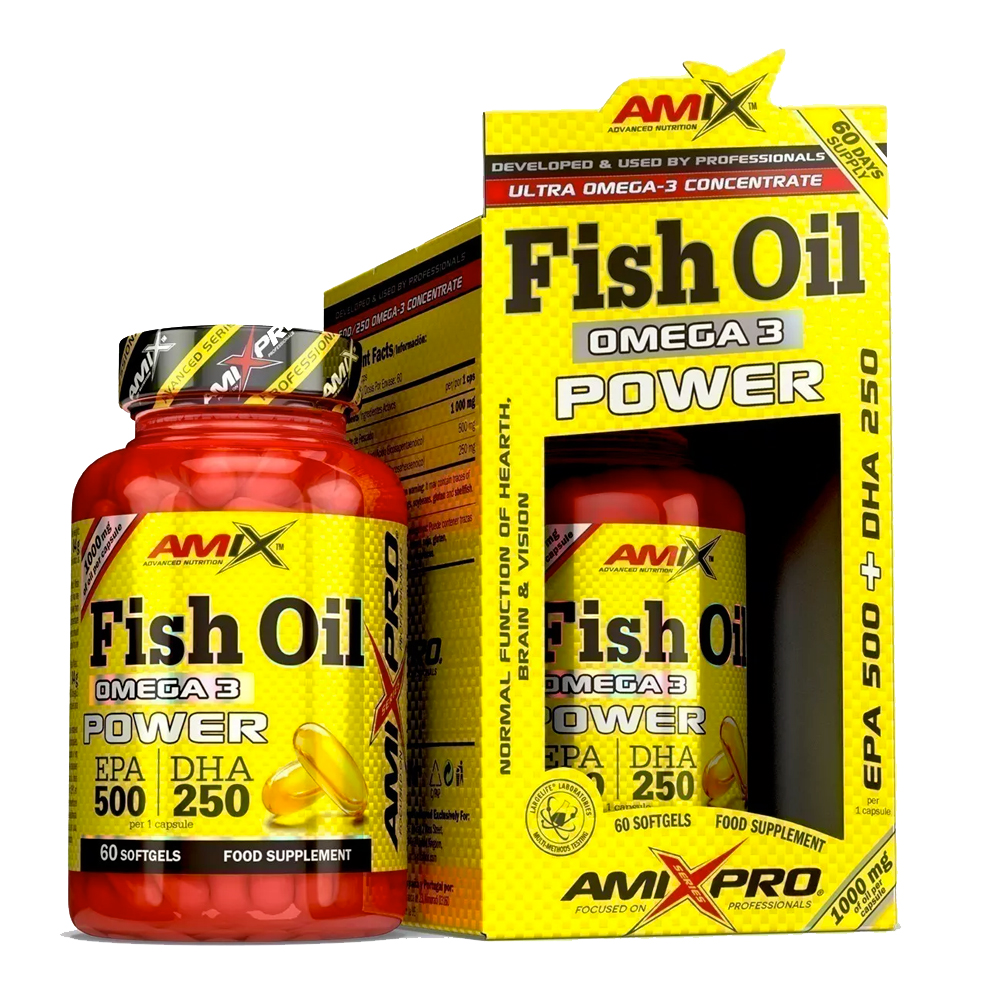 Amix Nutrition Fish Oil Omega 3 Power Meloun 60 Kapslí