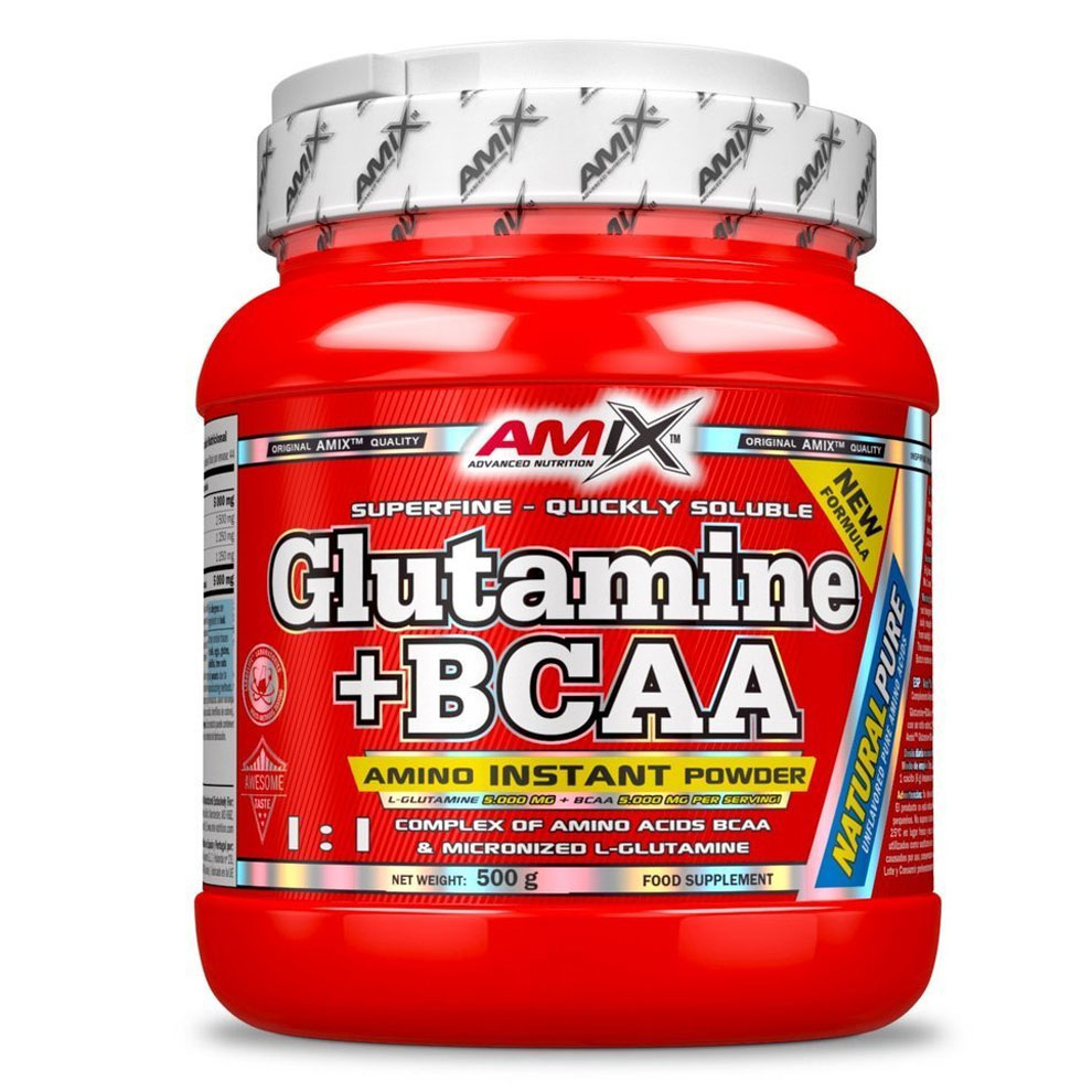 Amix Nutrition Glutamine + BCAA prášek Citron, Limetka 530 Gramů