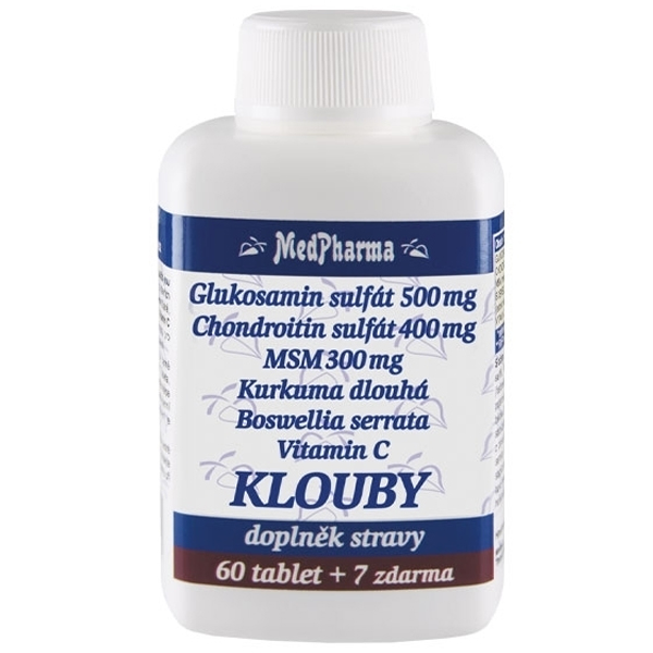 MedPharma Glukosamin + chondroitin + MSM Pomeranč 67 Tablet