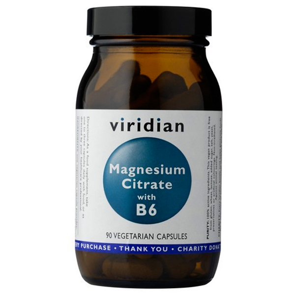 Viridian Magnesium Citrate with Vitamin B6  90 Kapslí