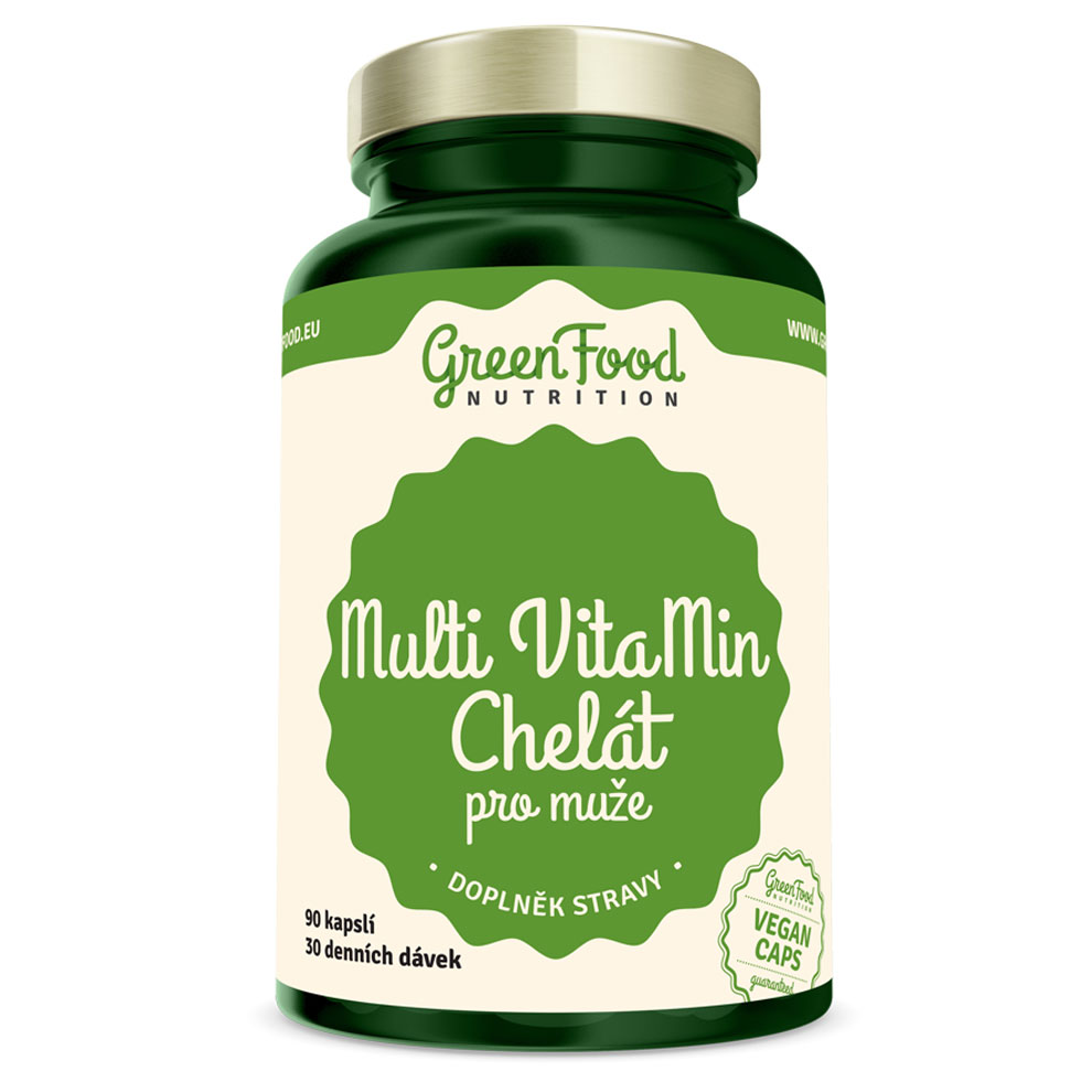 GreenFood Nutrition Multi VitaMin Chelát pro muže  90 Kapslí