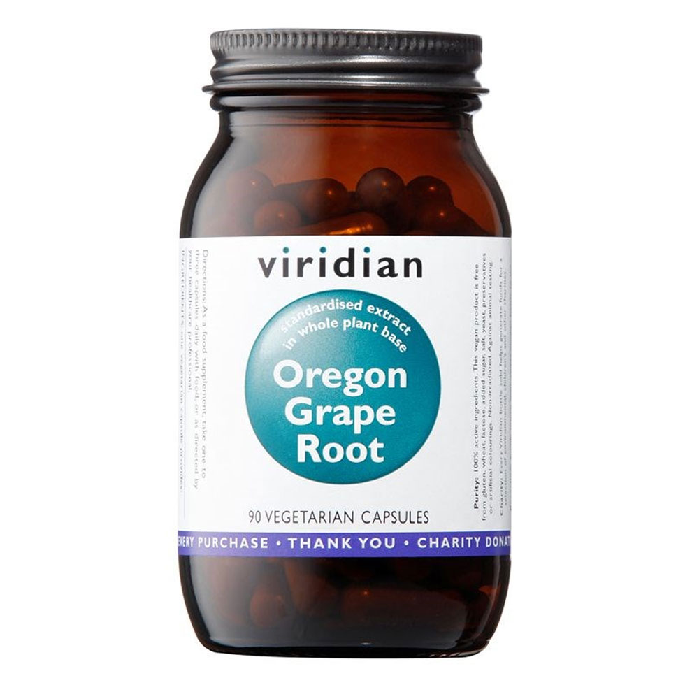 Viridian Oregon Grape Root Bez příchutě 90 Kapslí