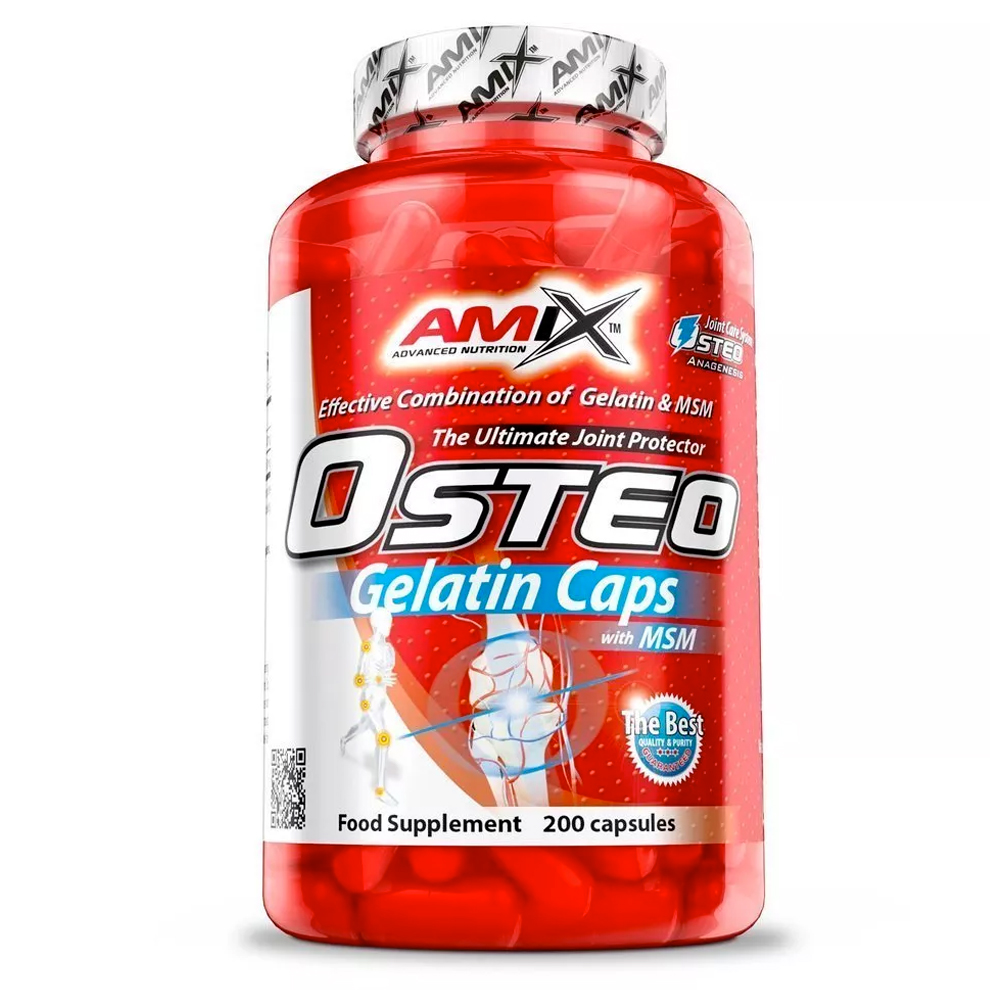 Amix Nutrition Osteo Gelatin + MSM Bez příchutě 400 Kapslí