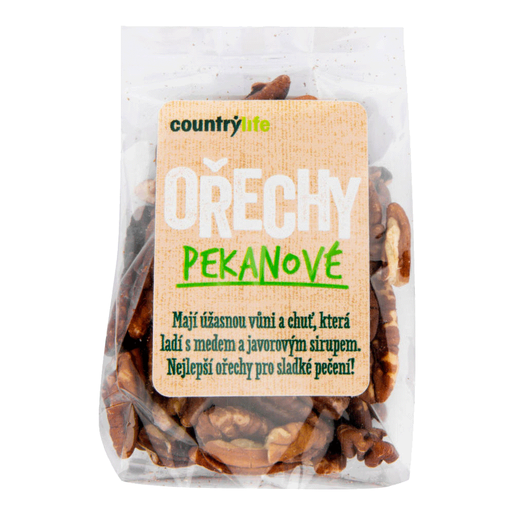 Country Life Pekanové ořechy  80 Gramů