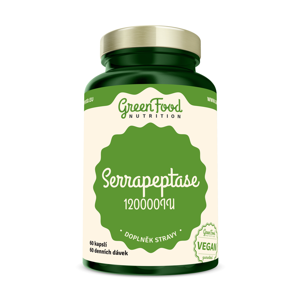 GreenFood Nutrition Serrapeptase 120000IU  60 Kapslí
