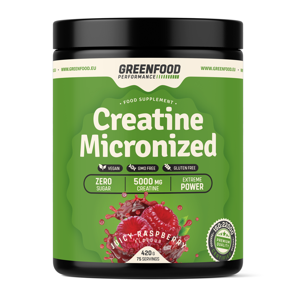 GreenFood Nutrition Performance Creatine Micronized Mandarinka 420 Gramů