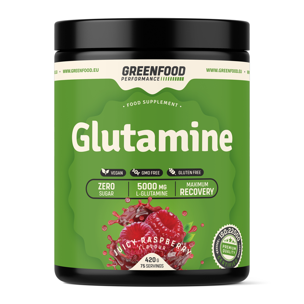 GreenFood Nutrition Performance Glutamine Mandarinka 420 Gramů