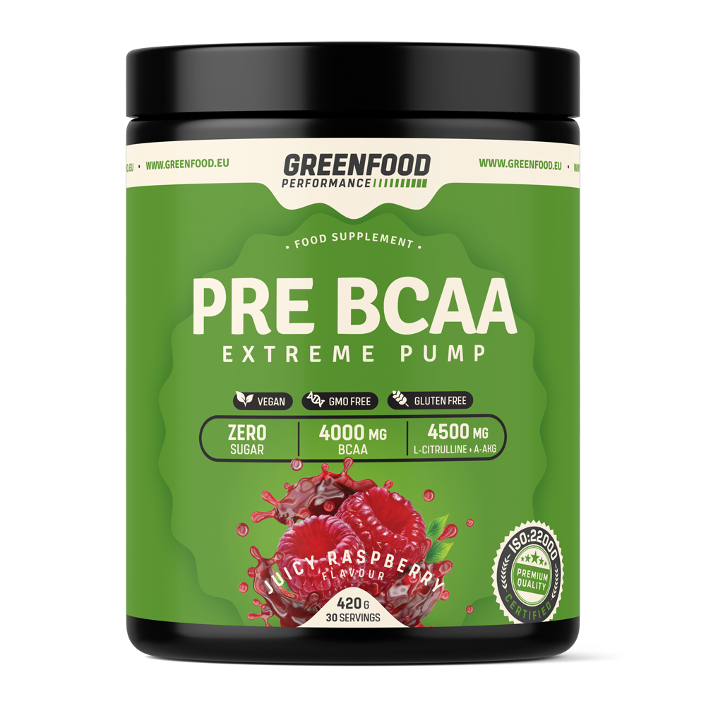 GreenFood Nutrition Performance Pre-BCAA Mandarinka 420 Gramů