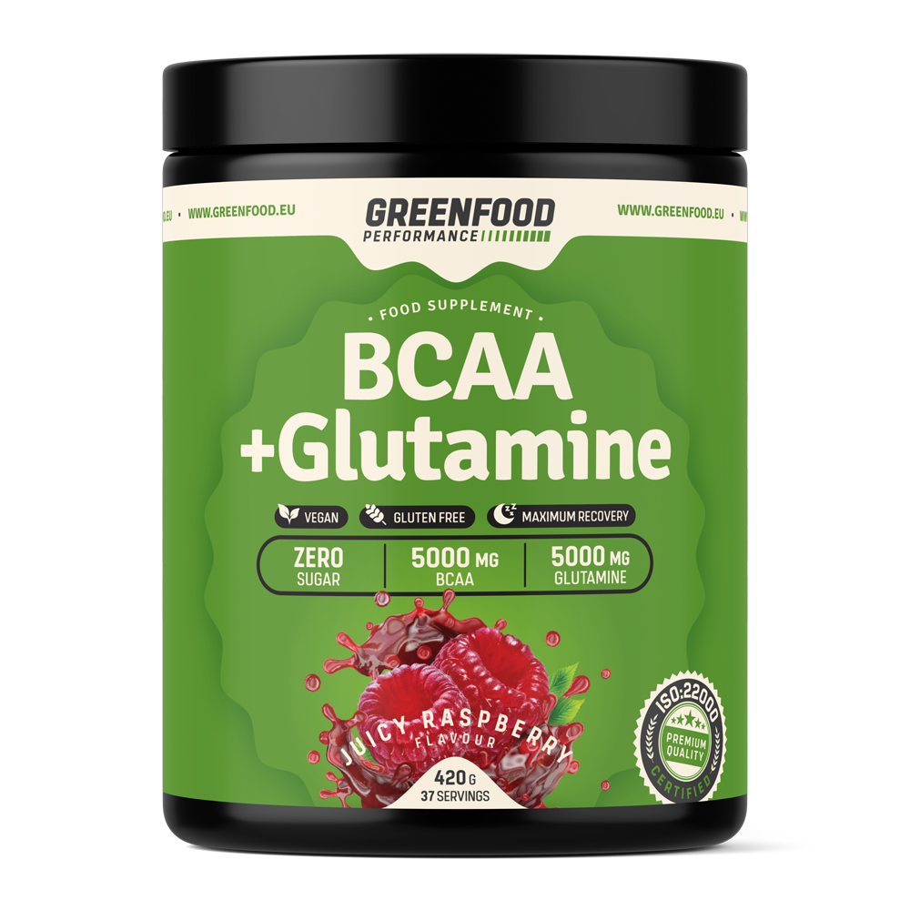 GreenFood Nutrition Performance BCAA + Glutamine Mandarinka 420 Gramů