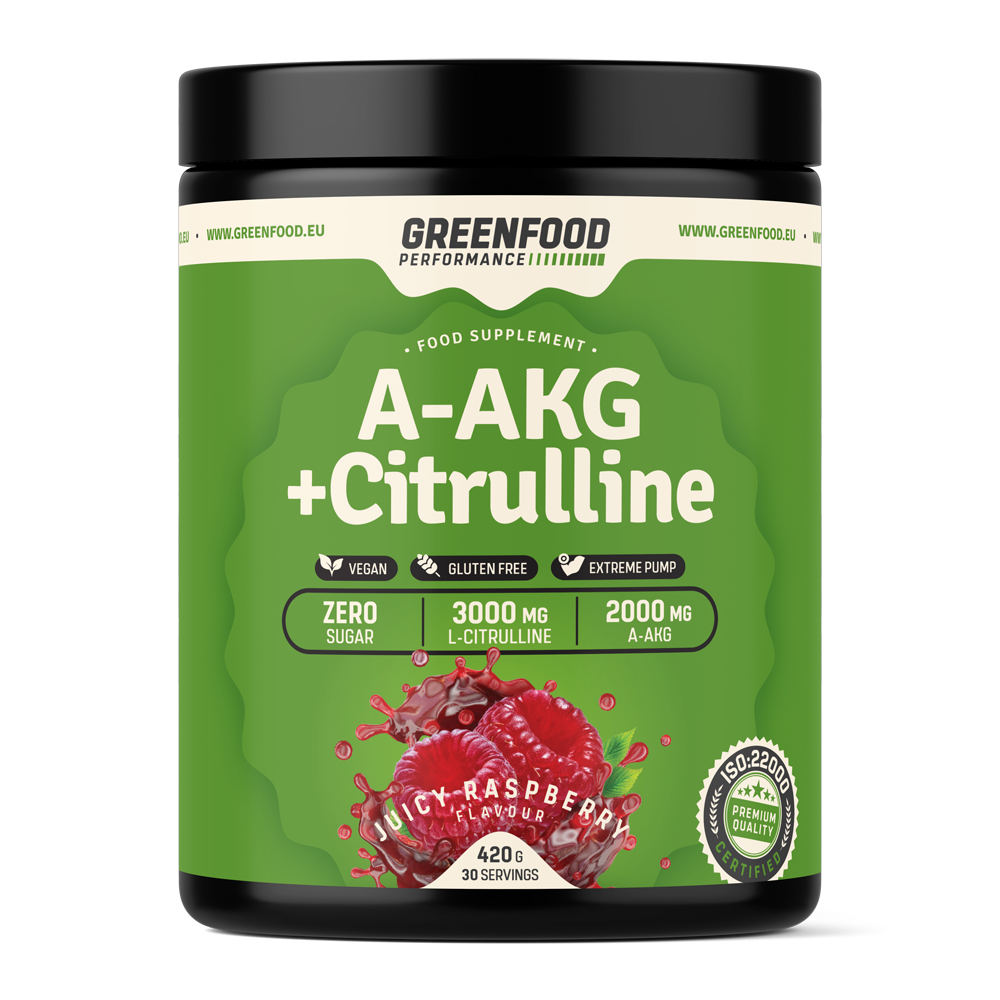 GreenFood Nutrition Performance A-AKG + Citrulline Malate Mandarinka 420 Gramů