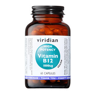 Viridian High Potency Vitamin B12 1000ug Jahoda 60 Kapslí