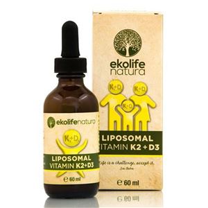 Ekolife Natura Liposomal Vitamin K2 + D3 Meruňka 60ml