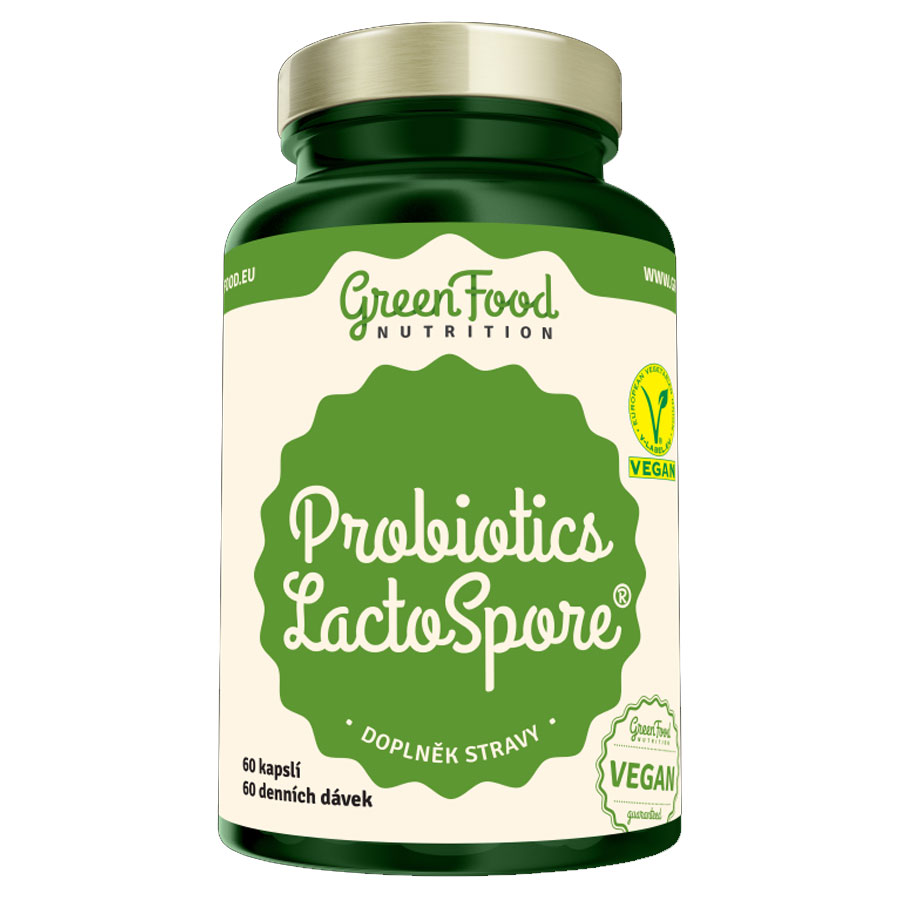GreenFood Nutrition Probiotika LactoSpore® Šedá 60 Kapslí