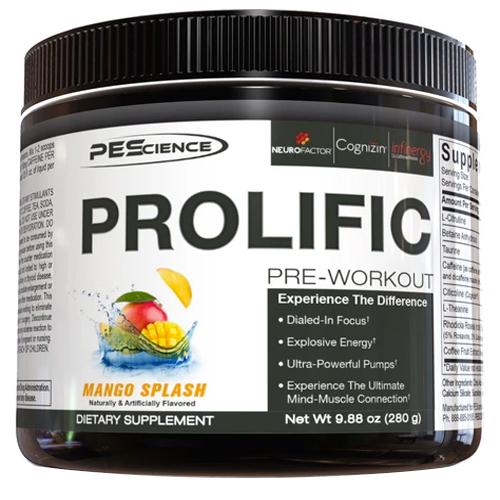 PEScience Prolific Pre-workout Mango 280 Gramů