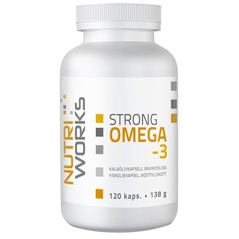 NutriWorks Strong Omega 3 Bez příchutě 120 Kapslí