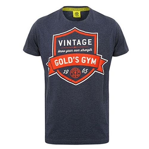 Gold's Gym Pánské tričko Vintage Tmavě šedá M