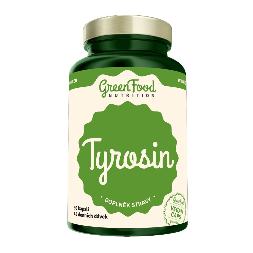 GreenFood Nutrition Tyrosin Bez příchutě 90 Kapslí