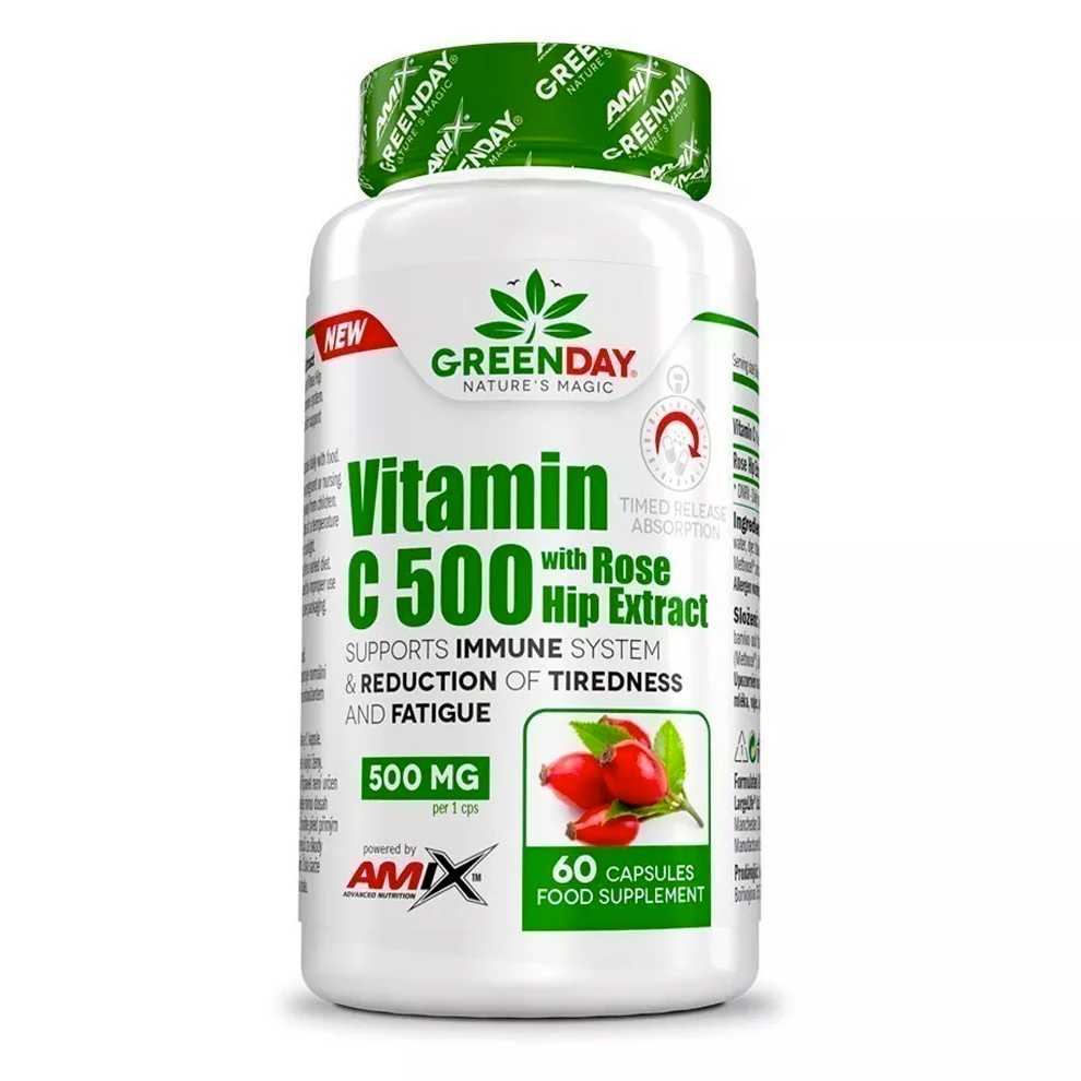 Amix Nutrition Vitamin C 500 s extraktem z šípků  60 Kapslí
