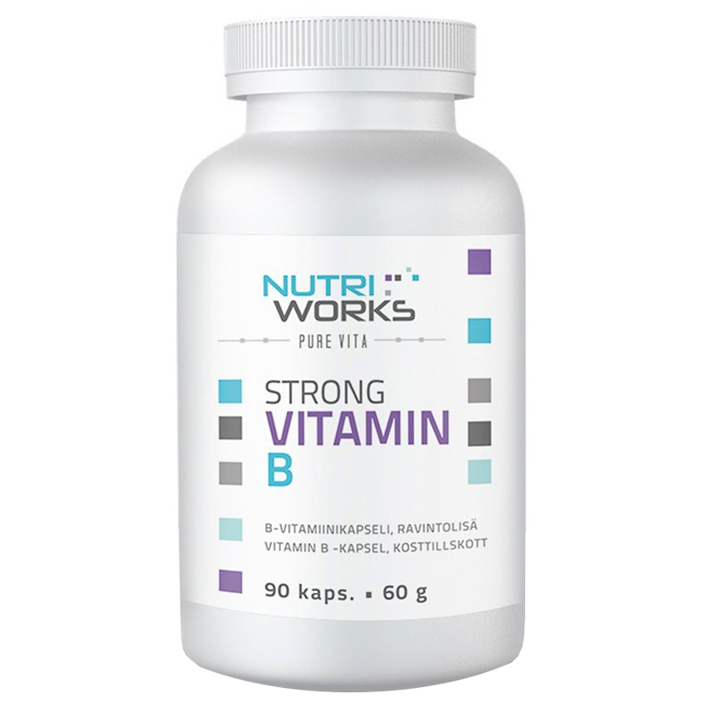 NutriWorks Strong Vitamin B Bez příchutě 90 Kapslí