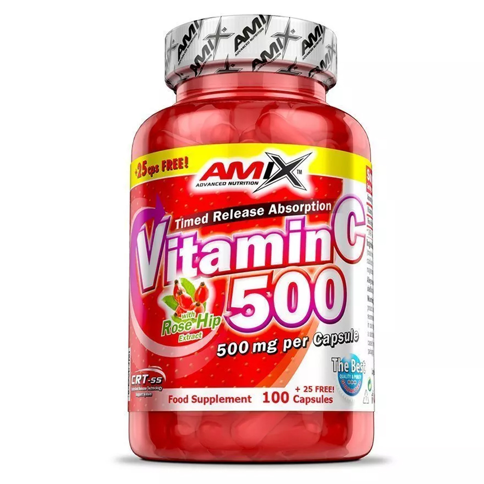 Amix Nutrition Vitamin C500  125 Kapslí