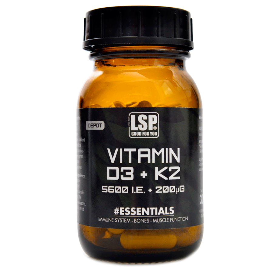 LSP Sports Nutrition Vitamin D3 5600 IU / K2 200mcg  60 Kapslí