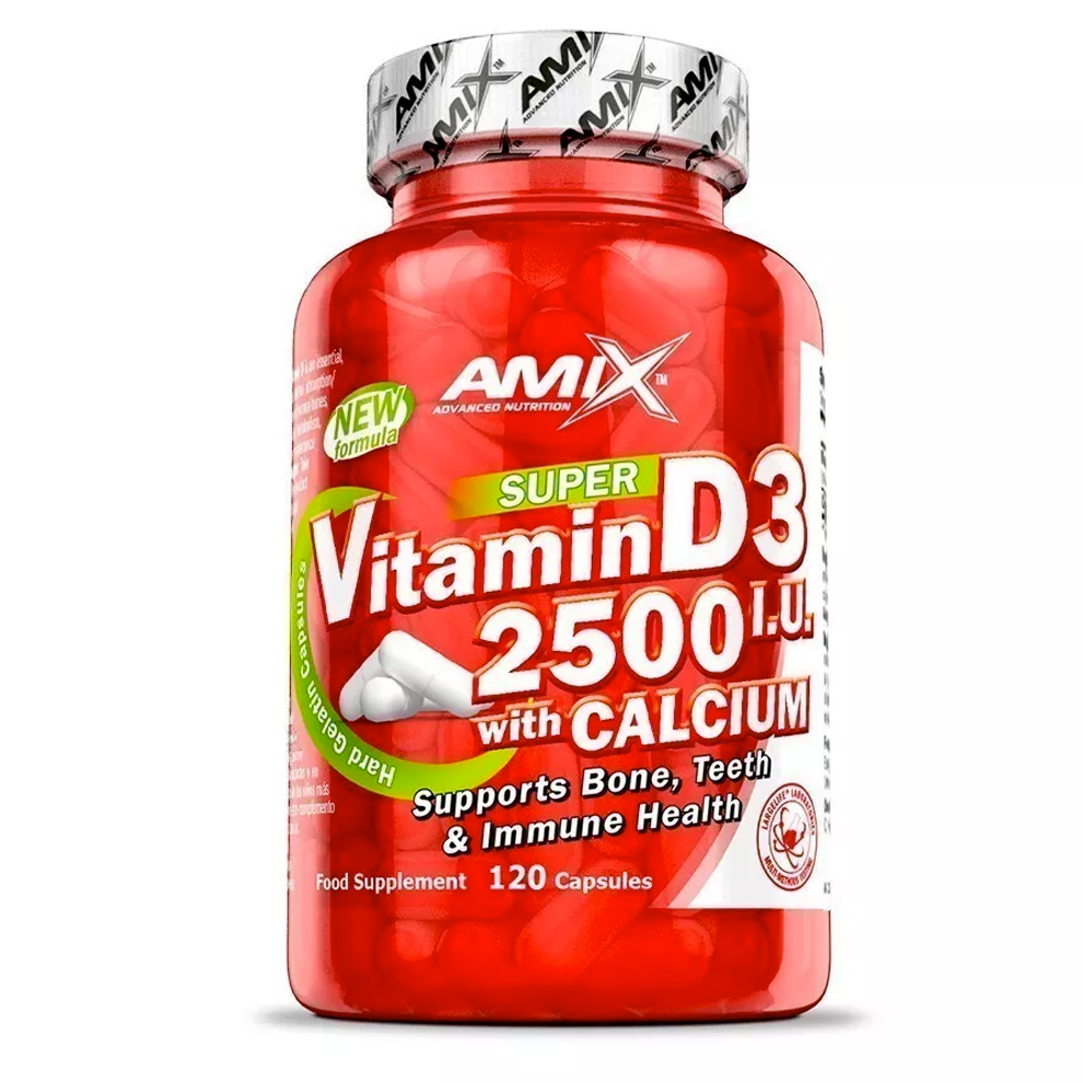 Amix Nutrition Vitamin D3 2500 I.U. s vápníkem  120 Kapslí