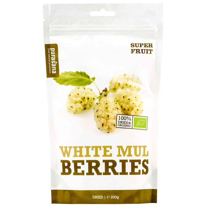 Purasana White Mulberries BIO Bez příchutě 200 Gramů
