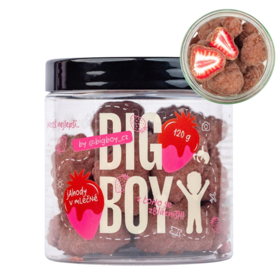 Big Boy Erdbeeren in Milchschokolade