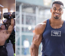 Larry Wheels put six reps on the shoulder press with 85kg dumbbells!