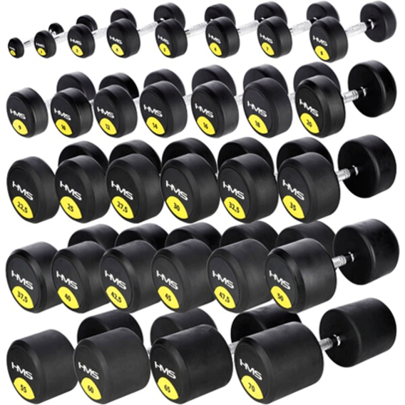 HMS Rubberized one-handed dumbbell HG PRO