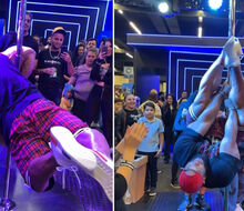 Sergio Oliva Jr. retires from bodybuilding and takes up pole dancing!