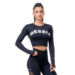 Nebbia SPORTY HERO crop top s dlouhým rukávem 585