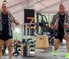 "The Walk Of Hell" with 54 kg chains performed by Dwayne 'The Rock' Johnson!