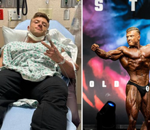 Urs Kalecinski was hospitalized 5 days before the Arnold Classic, but still raced and came second!