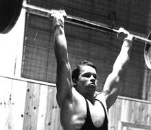 "New research has found that warming up with heavier weights increases performance during training," says Arnold Schwarzenegger